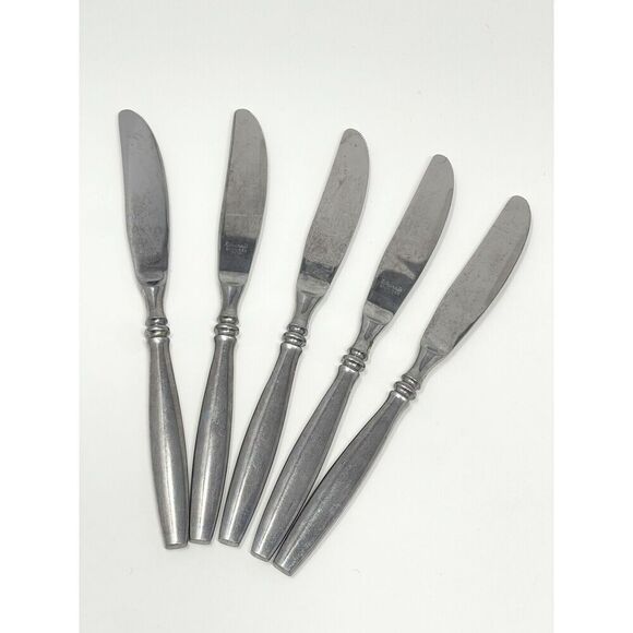 Reed & Barton Rebacraft Japan Stainless Perth Dinner Knife 8 3/8” Set Of 5 - Picture 1 of 8